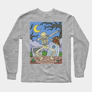 Skelleton Dab Halloween Gift Long Sleeve T-Shirt